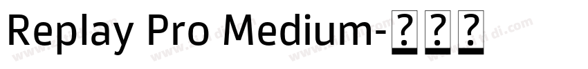 Replay Pro Medium字体转换